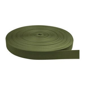 Cinta Nylon Tejida Normal Verde Militar 2.5