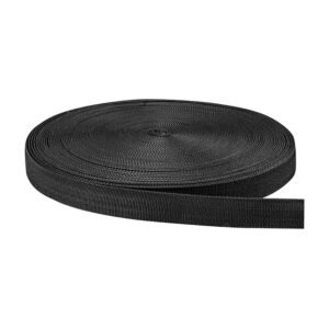 Cinta Poliester Tubular Normal Negro 2.5