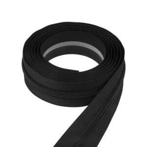 Cierre Enjebado PU Reflectivo Negro N5