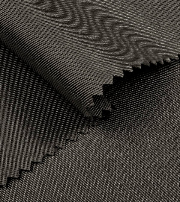 Tela Nylon Satinado Liso Plomo Noche