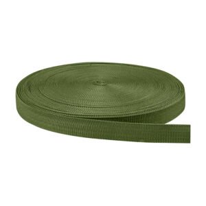 Cinta Poliester Tubular Normal Verde Militar 2.5