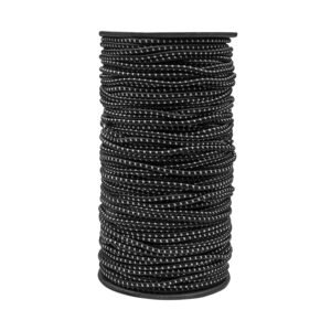 Elastico Cordon Normal Negro Jaspeado  0.3