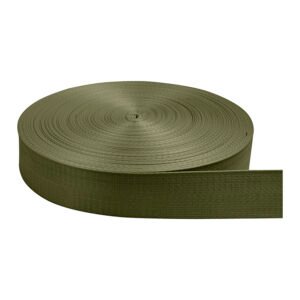 Cinta Nylon Brillosa Normal Verde Militar Oscuro 3.8