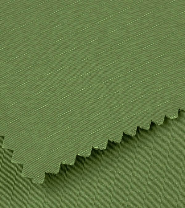 Tela Sarga Nylon Ripstop Grabado Salvia Oscuro