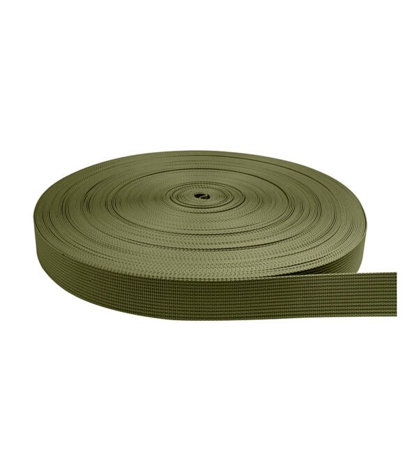 Cinta Nylon Tejida Normal Verde Militar Oscuro 2.5