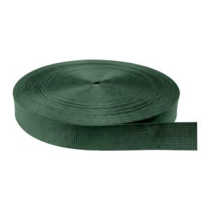 Cinta Nylon Tejida Normal Verde Musgo 3.8