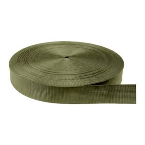 Cinta Nylon Tejida Normal Verde Militar Oscuro 3.8