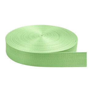 Cinta Nylon Brillosa Normal Verde Pistacho Solido 3.8