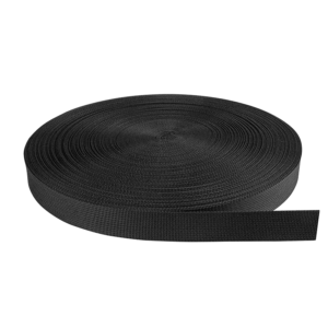 Cinta Nylon Tejida Normal Negro 2.5