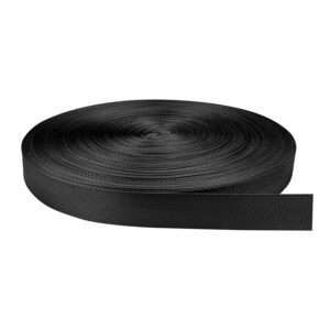 Cinta Ribete Espiga Nylon Negro 2.5